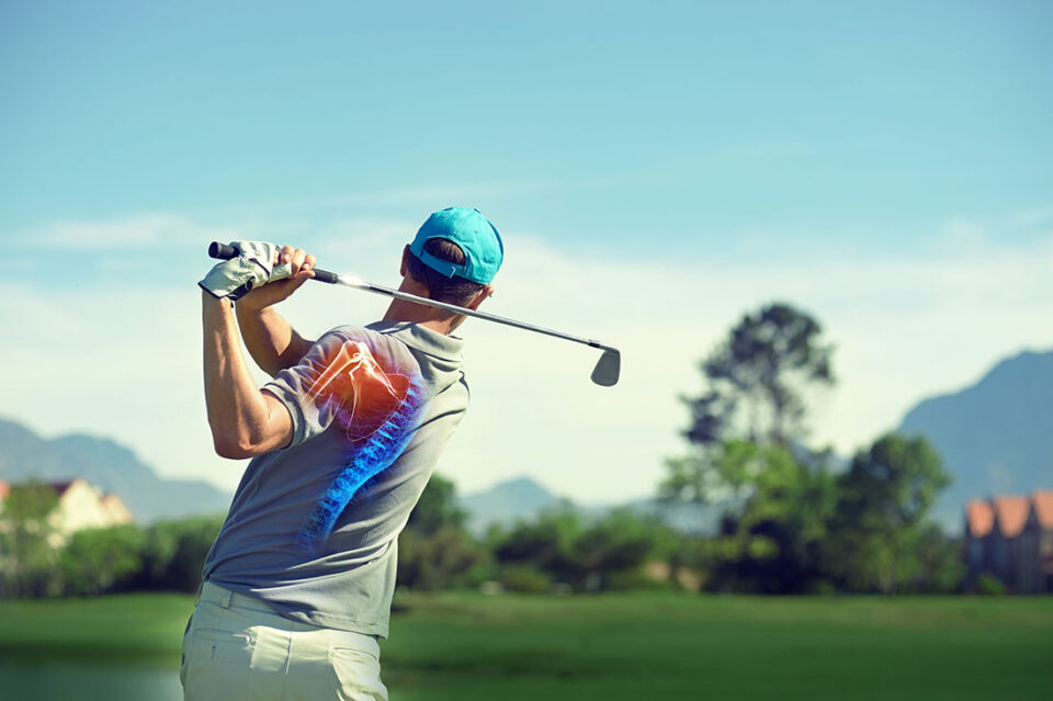 Golfer With Shoulder Strain